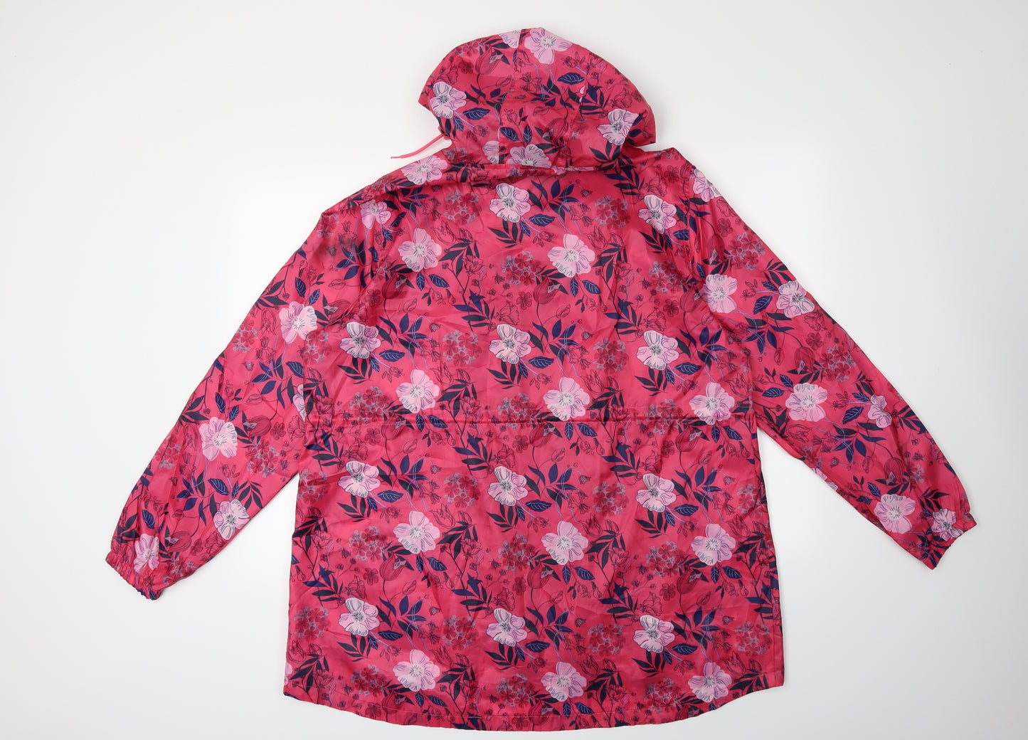 Rainydays Womens Pink Floral  Rain Coat Coat Size L