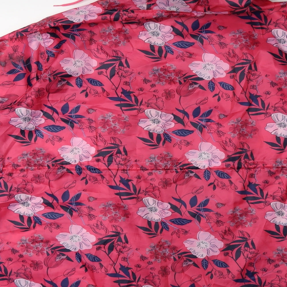 Rainydays Womens Pink Floral  Rain Coat Coat Size L