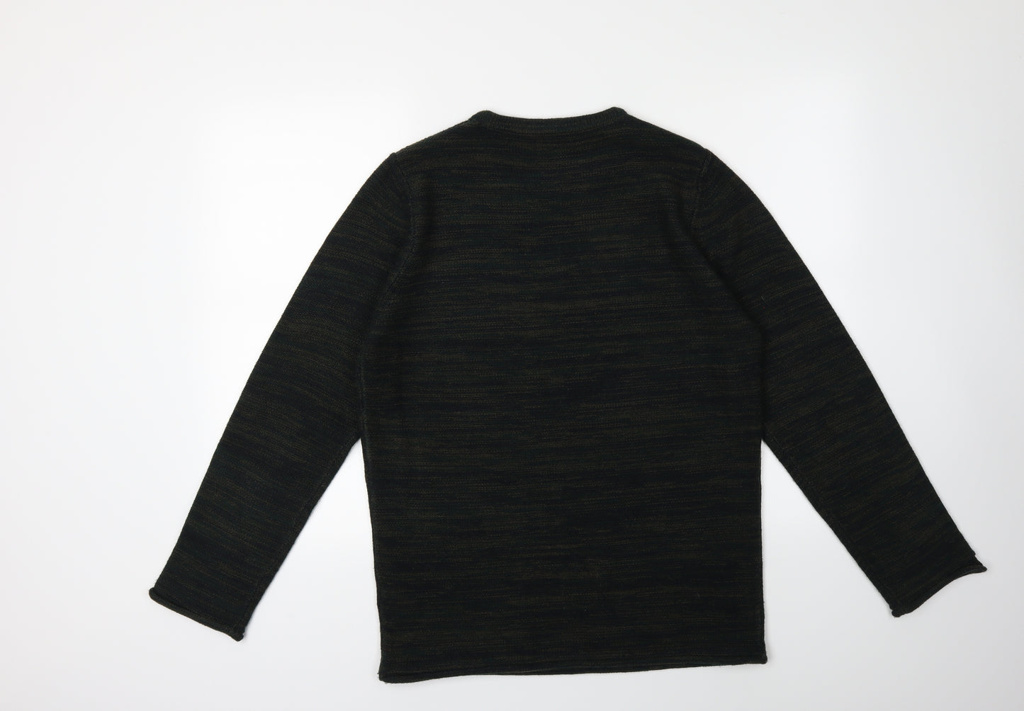 New Look Mens Green  Knit Pullover Jumper Size M