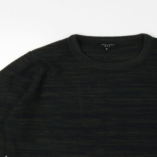 New Look Mens Green  Knit Pullover Jumper Size M