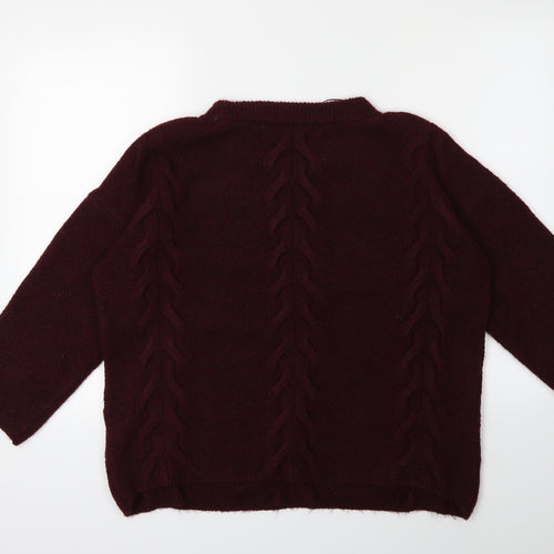 Marks and Spencer Womens Red  Knit Pullover Jumper Size 16