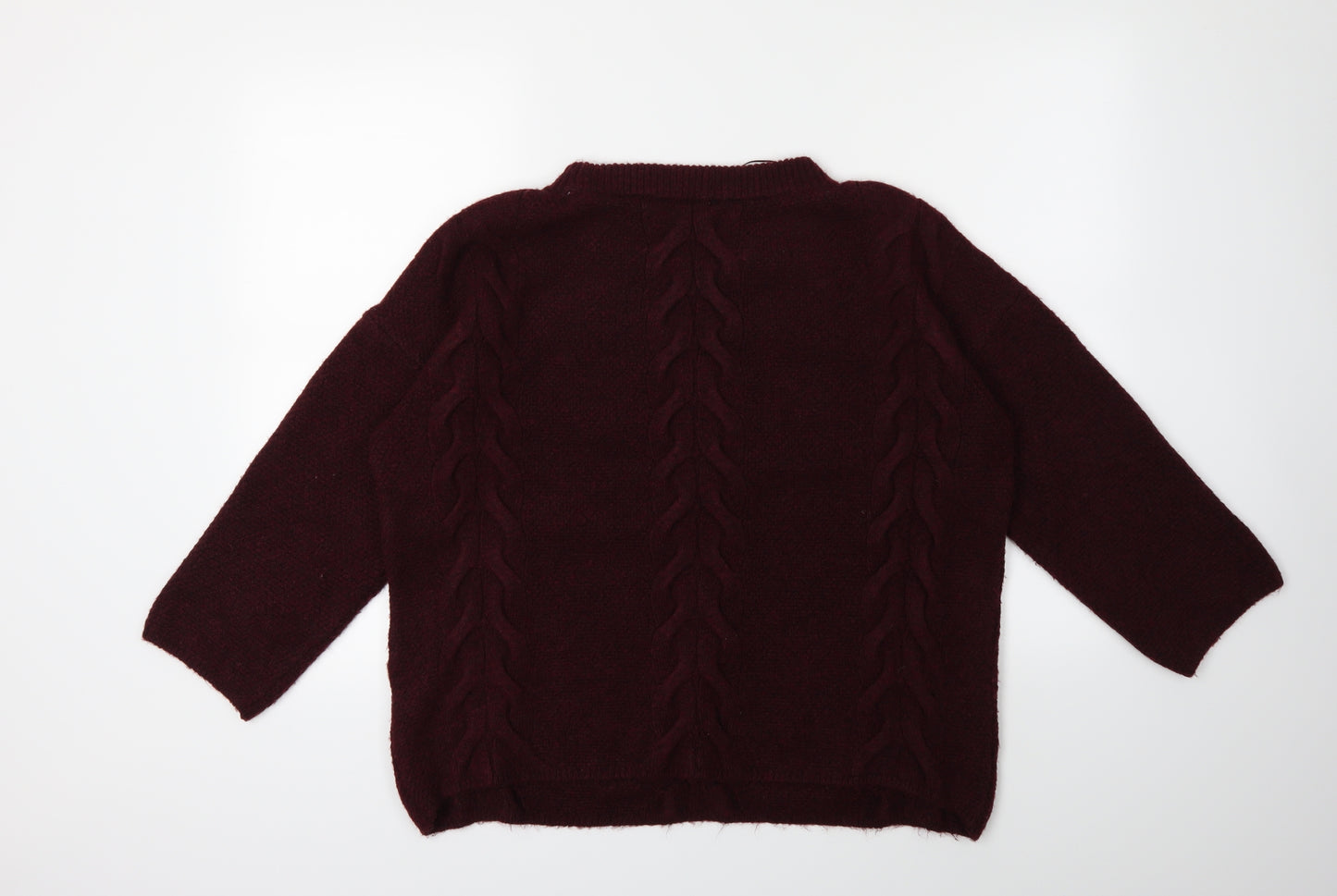 Marks and Spencer Womens Red  Knit Pullover Jumper Size 16