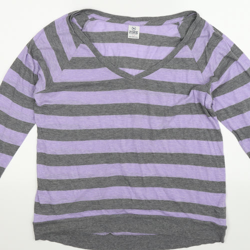 Victoria's Secret Womens Multicoloured Striped  Basic T-Shirt Size L
