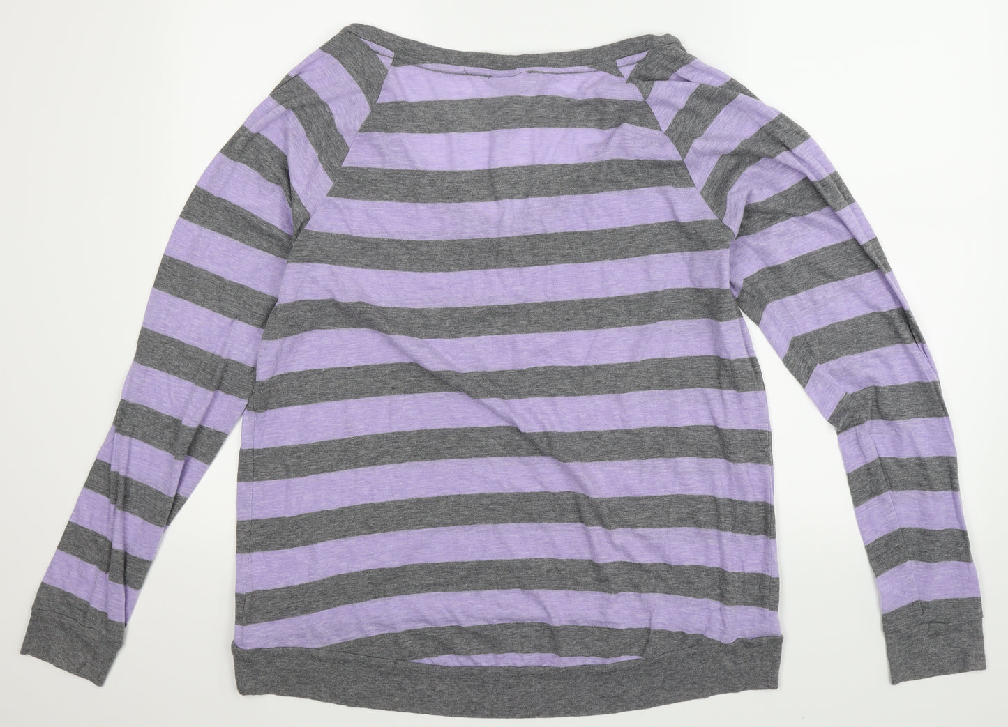 Victoria's Secret Womens Multicoloured Striped  Basic T-Shirt Size L