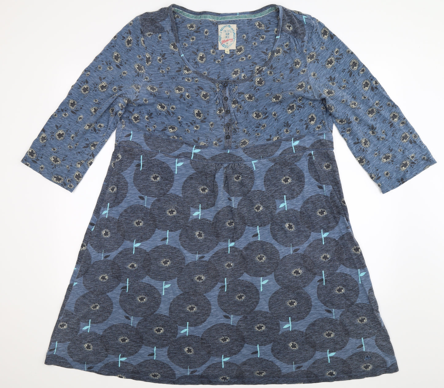 MANTARAY PRODUCTS Womens Blue Geometric  Fit & Flare  Size 20