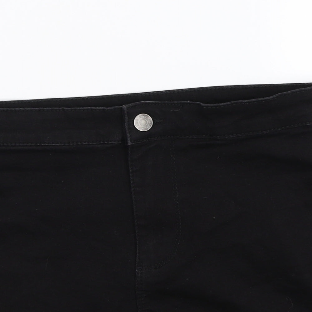 Denim Co Womens Black  Denim Hot Pants Shorts Size 8