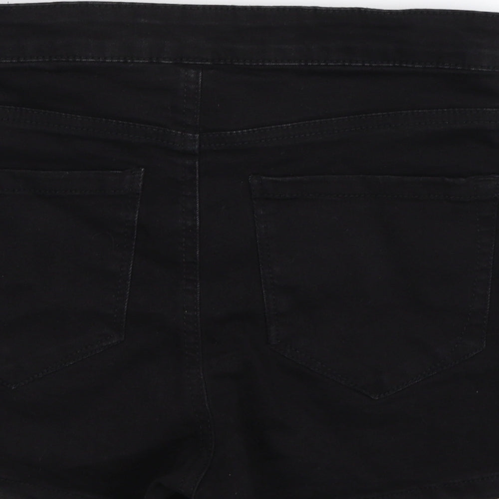 Denim Co Womens Black  Denim Hot Pants Shorts Size 8