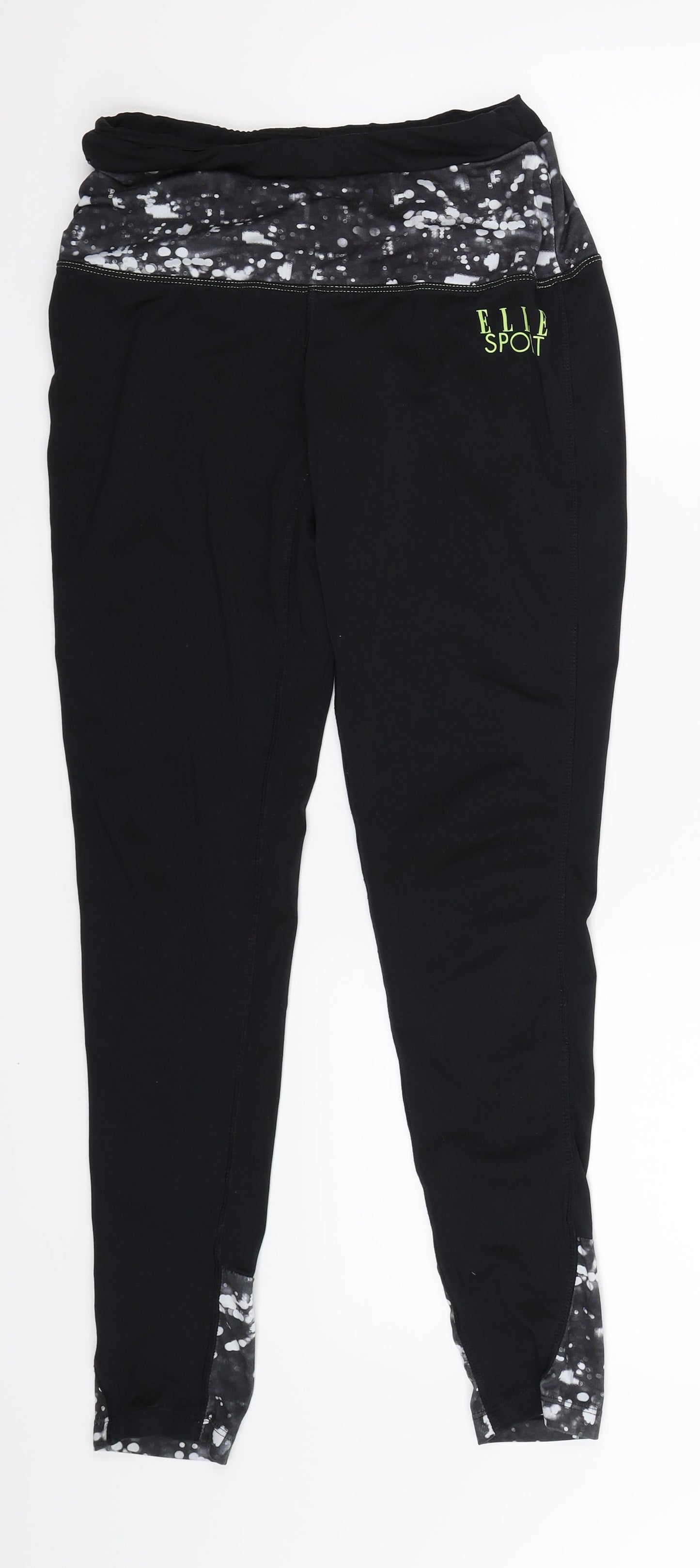 Elle Sport Womens Black   Compression Leggings Size S L26 in
