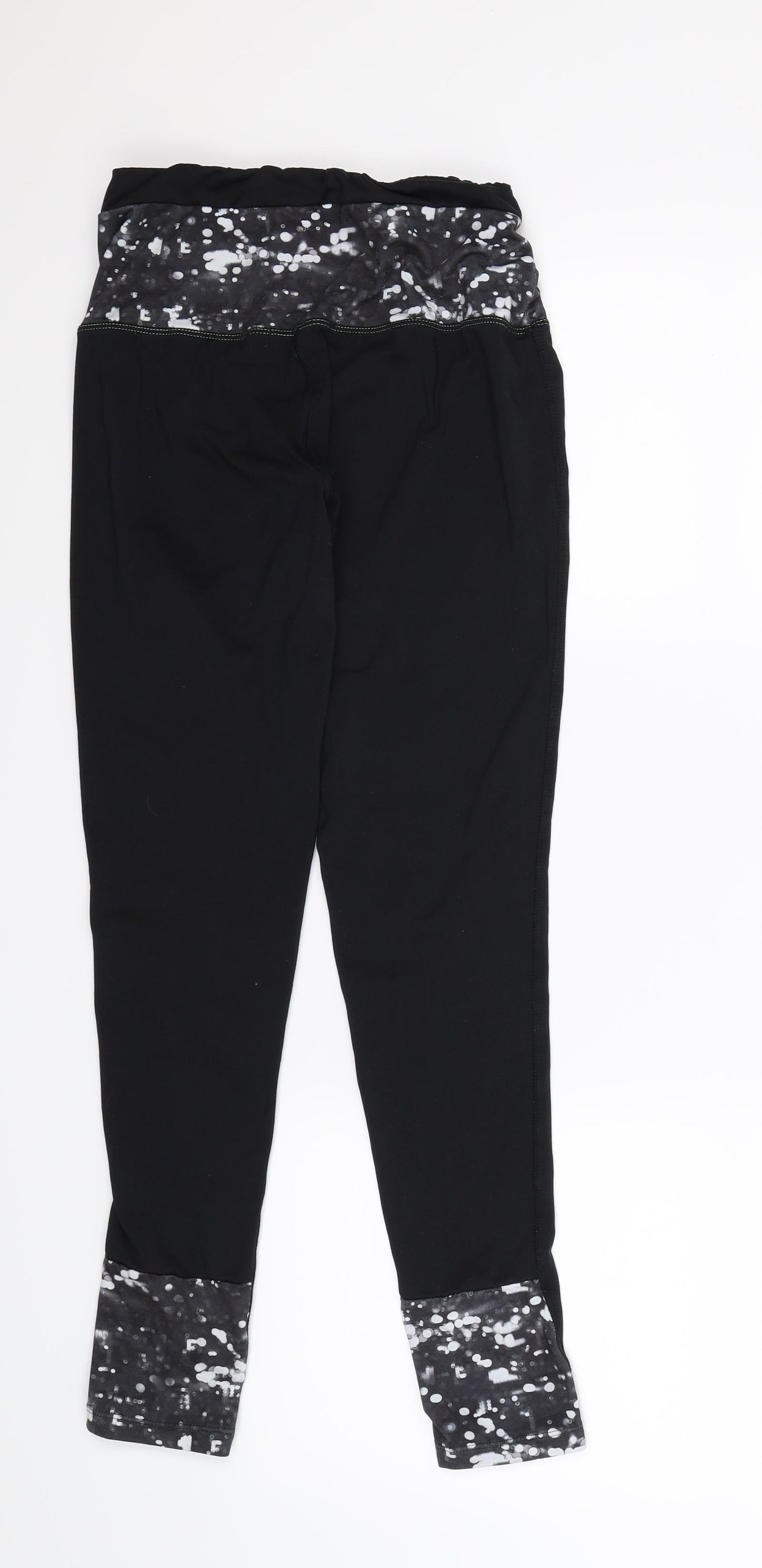 Elle Sport Womens Black   Compression Leggings Size S L26 in