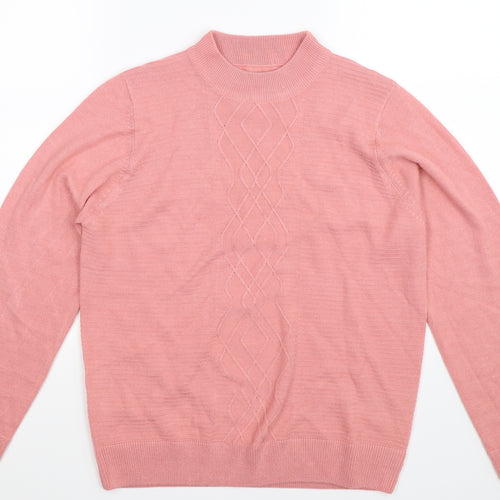 Preworn Womens Pink  Knit Pullover Jumper Size 14