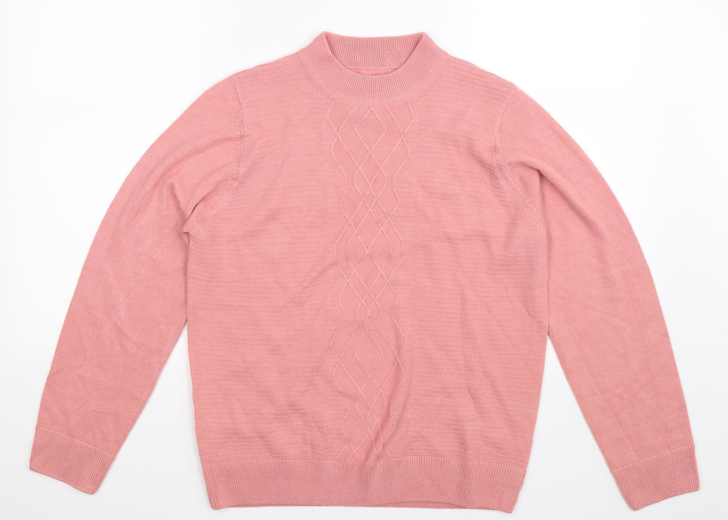 Preworn Womens Pink  Knit Pullover Jumper Size 14