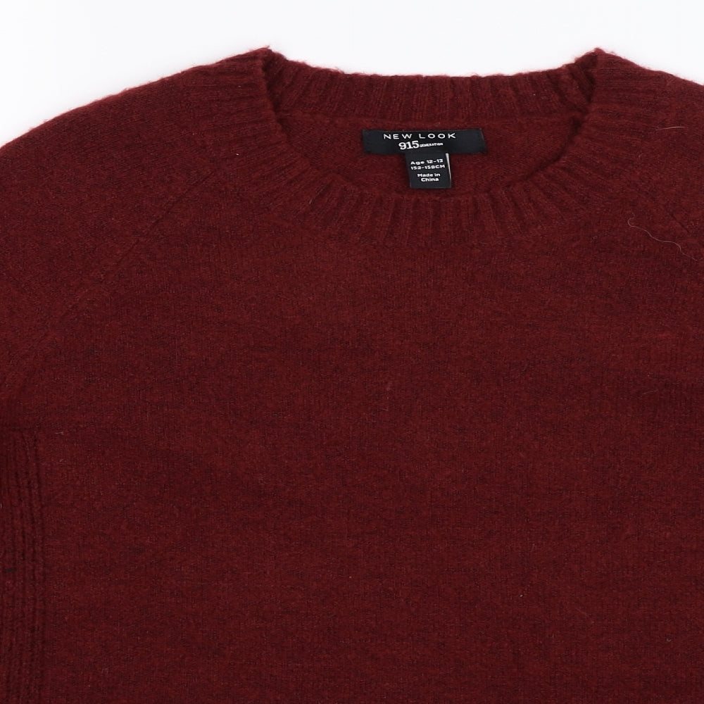New Look Girls Brown  Knit Pullover Jumper Size 12-13 Years