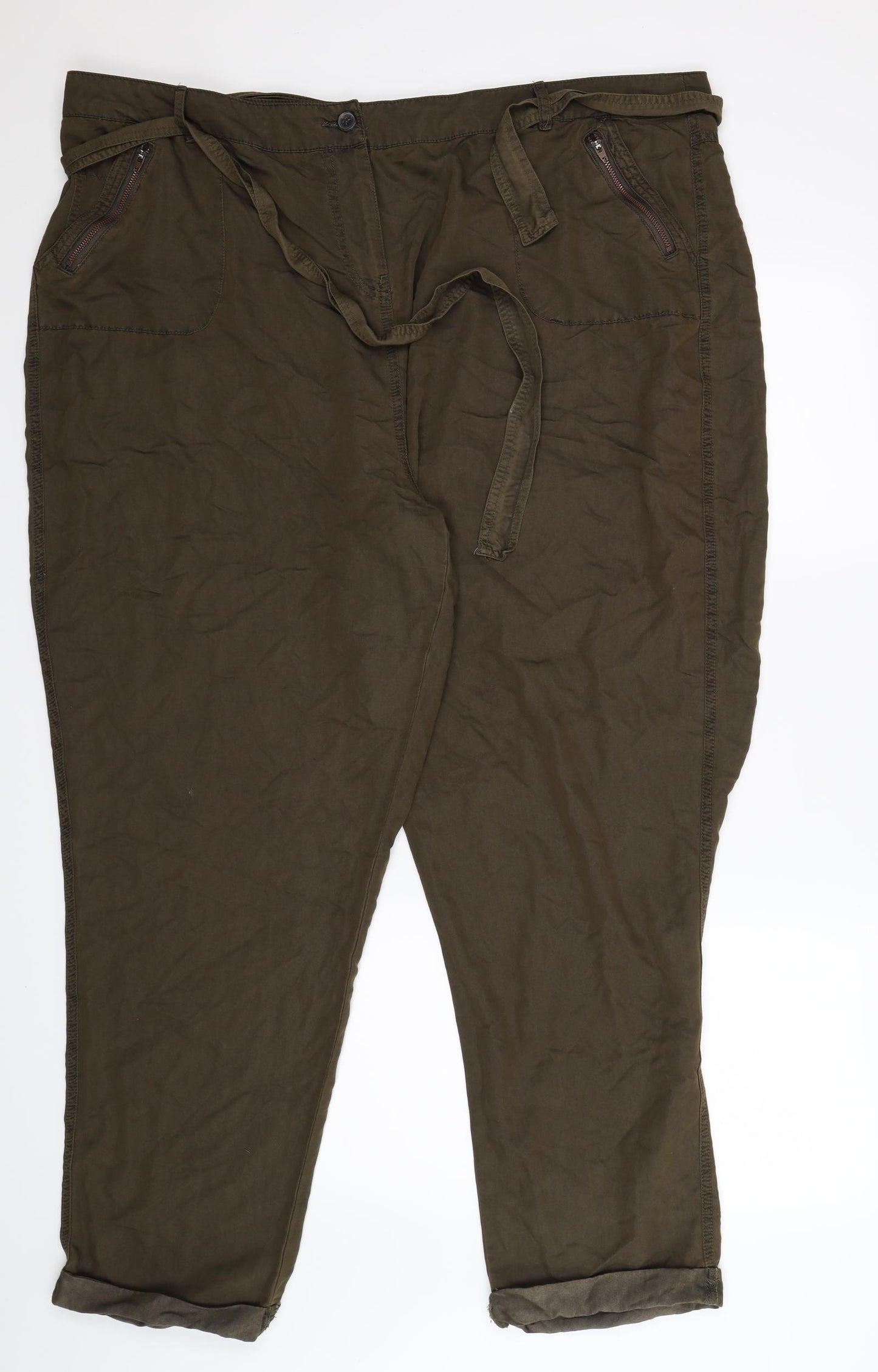 New Look Womens Brown   Trousers  Size 24 L29 in