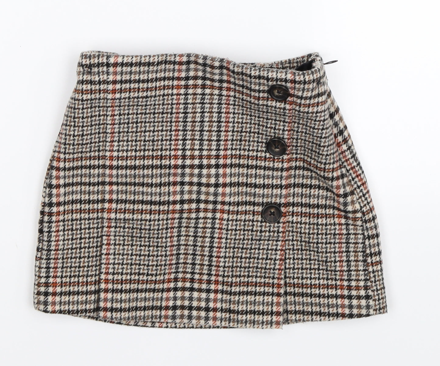 NEXT Girls Beige Houndstooth  A-Line Skirt Size 4 Years