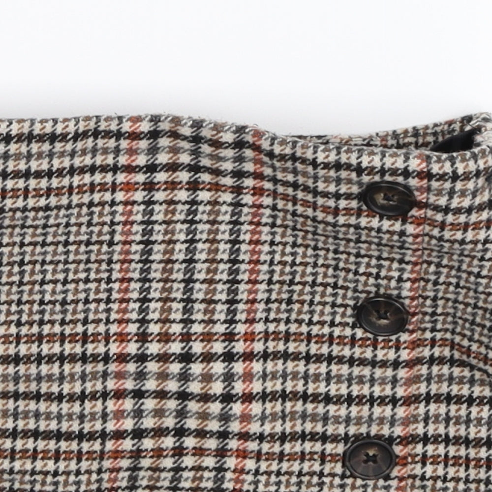 NEXT Girls Beige Houndstooth  A-Line Skirt Size 4 Years