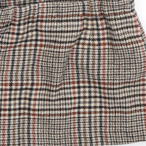 NEXT Girls Beige Houndstooth  A-Line Skirt Size 4 Years