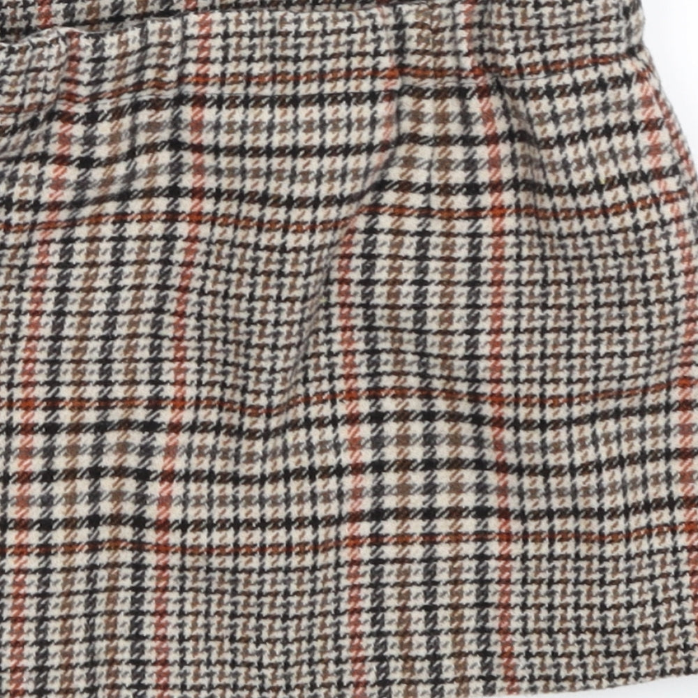 NEXT Girls Beige Houndstooth  A-Line Skirt Size 4 Years