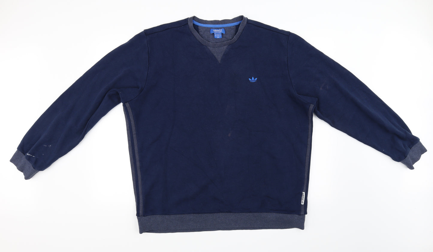 Addidas Mens Blue   Pullover Jumper Size XL