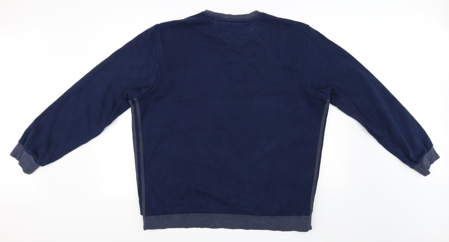 Addidas Mens Blue   Pullover Jumper Size XL