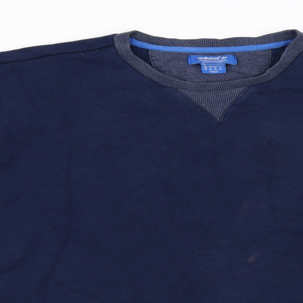 Addidas Mens Blue   Pullover Jumper Size XL