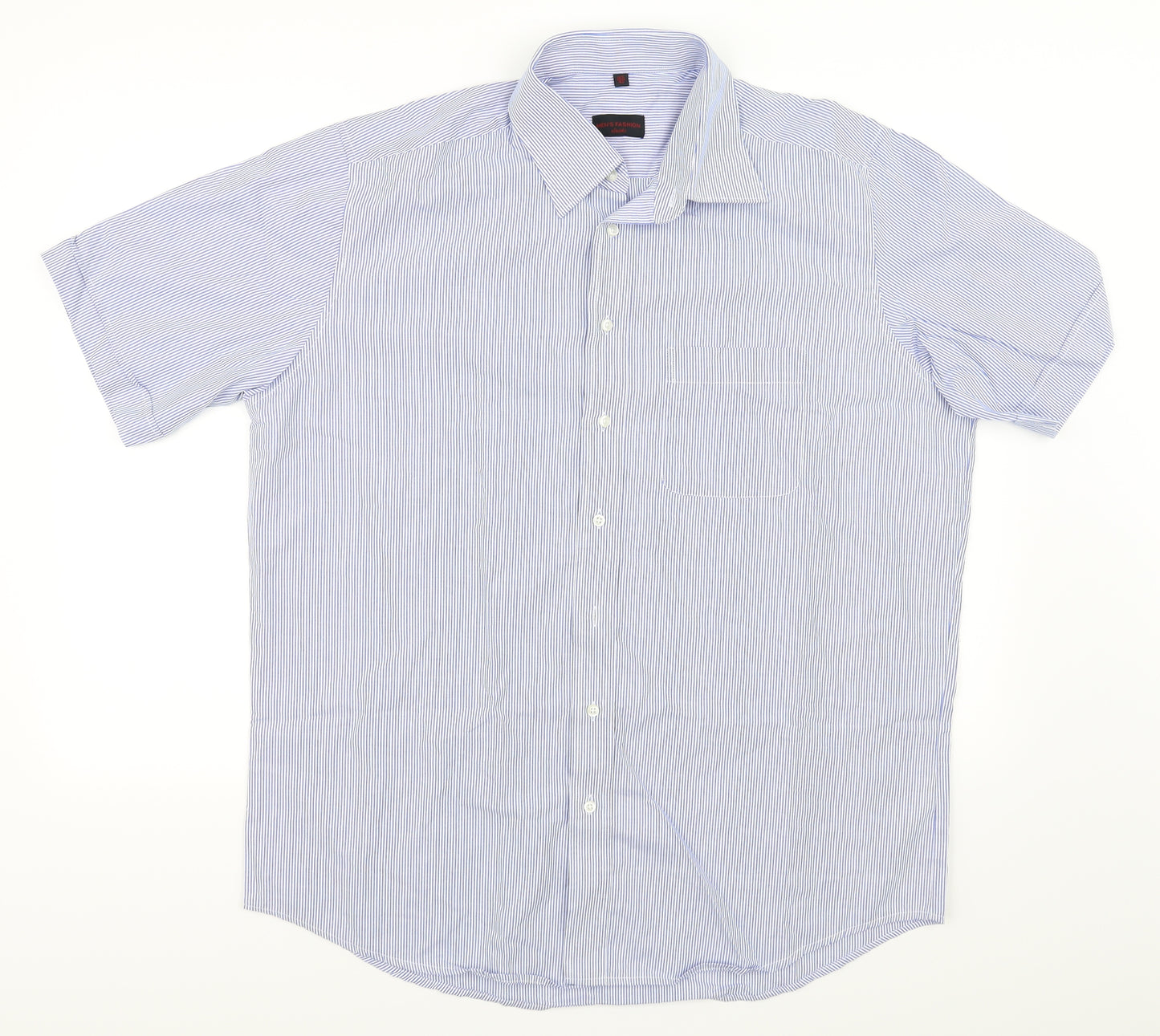 Preworn  Mens Blue    Dress Shirt Size 42