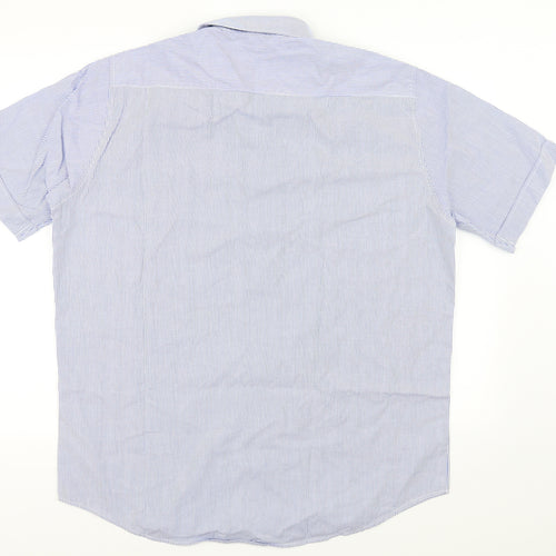 Preworn  Mens Blue    Dress Shirt Size 42