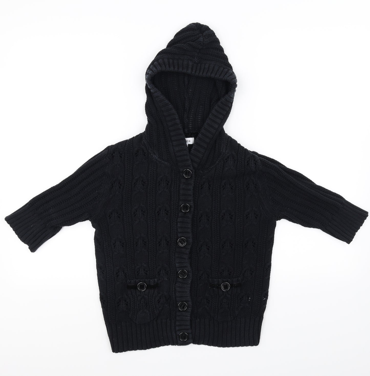 Papaya Womens Black   Cardigan Jumper Size 12