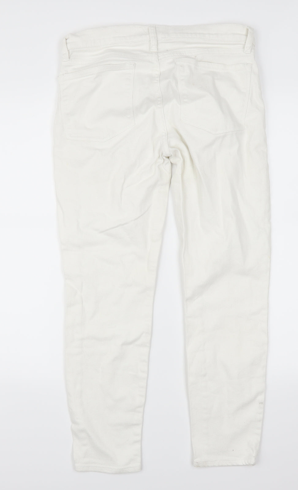 J Crew Womens White  Denim Skinny Jeans Size 28 in L26 in