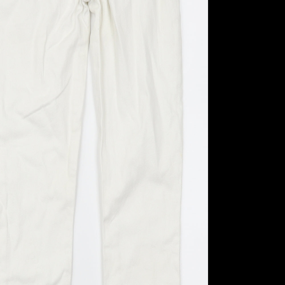 J Crew Womens White  Denim Skinny Jeans Size 28 in L26 in