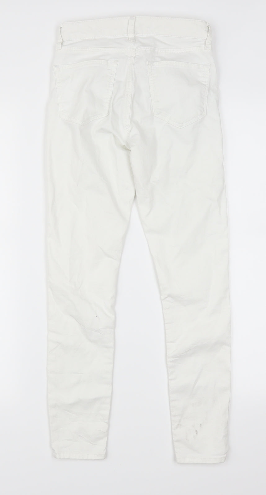 Topshop Womens White  Denim Skinny Jeans Size 25 in L25 in