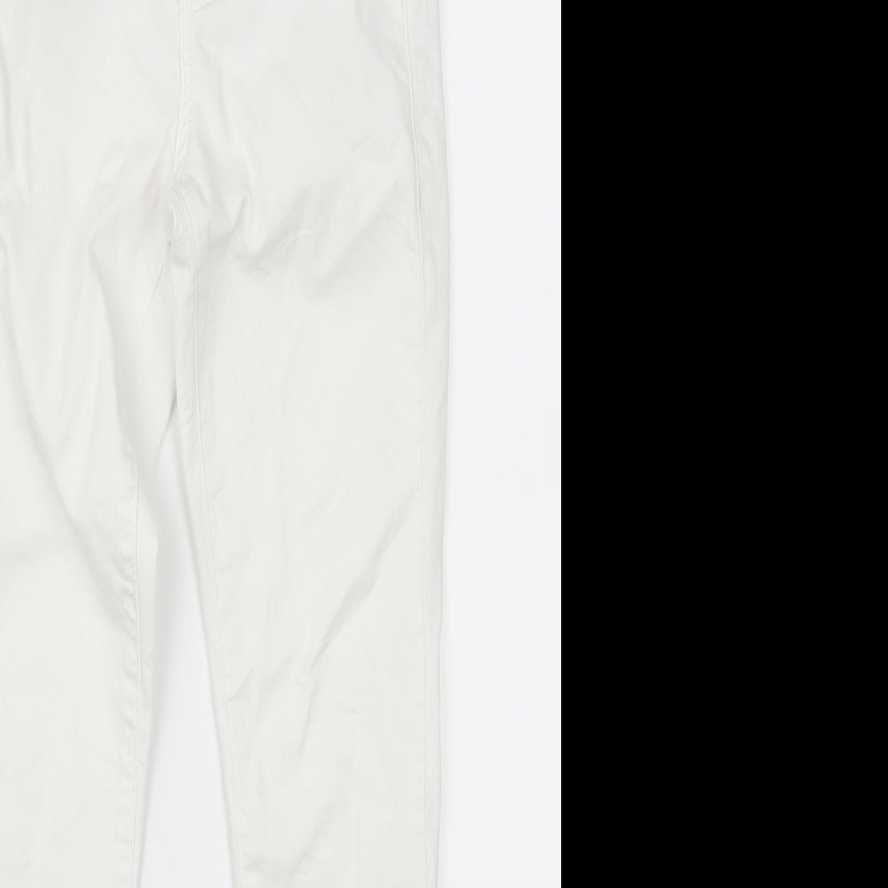 Topshop Womens White  Denim Skinny Jeans Size 25 in L25 in