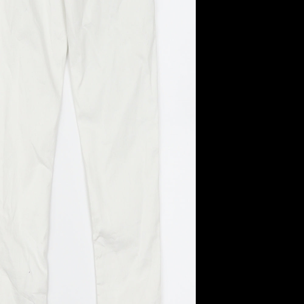 Topshop Womens White  Denim Skinny Jeans Size 25 in L25 in