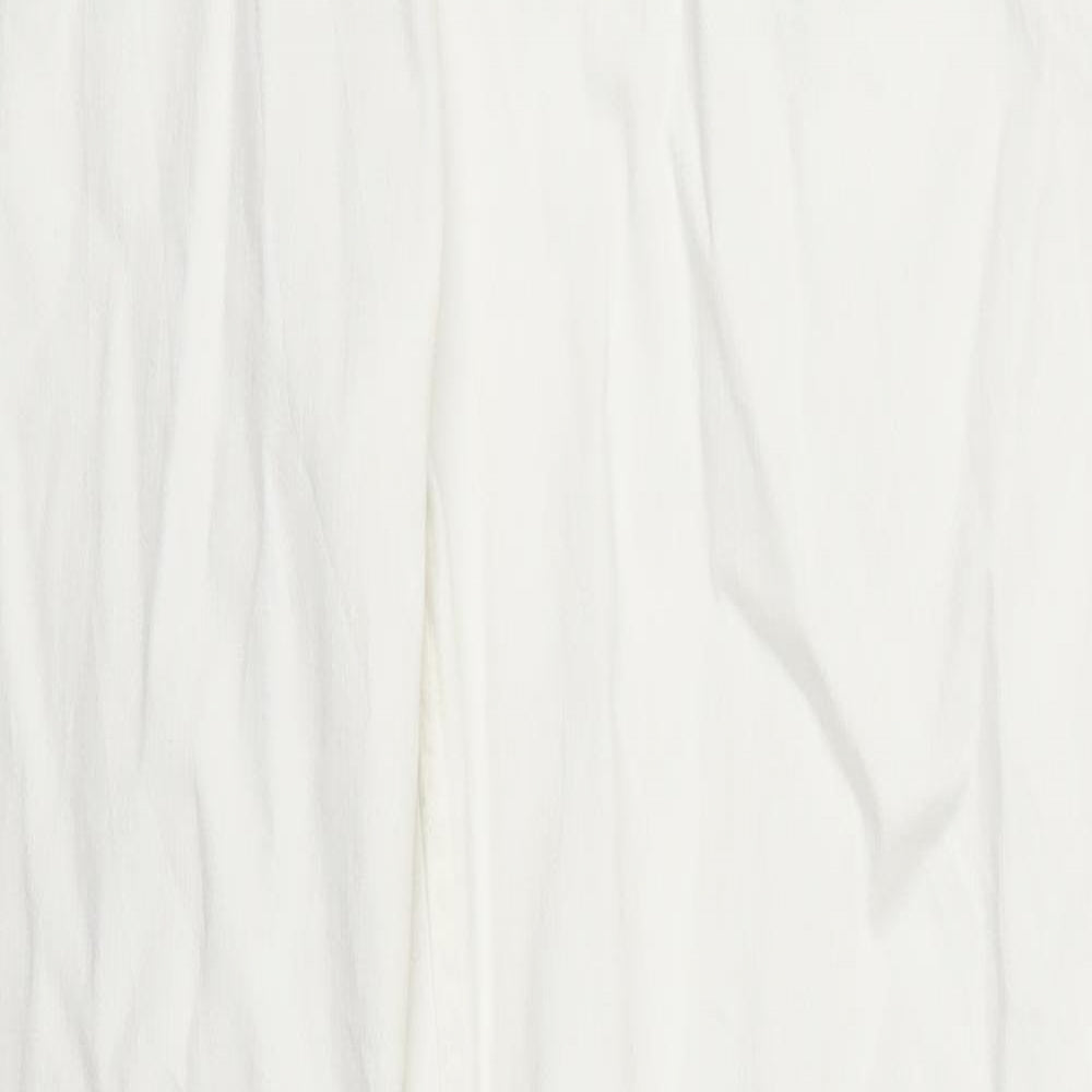 Marks and Spencer Womens White  Denim Straight Jeans Size 16 L29 in