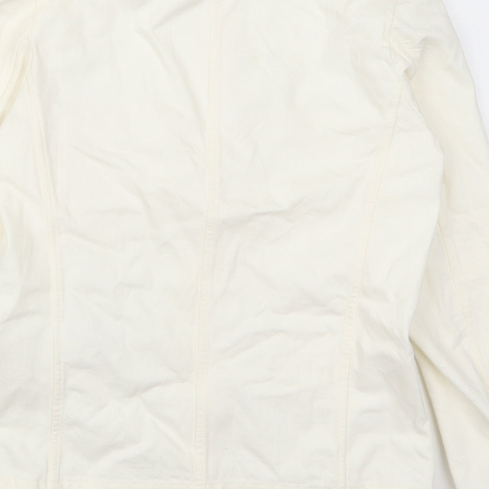 Uniqlo Womens White  Denim Jacket  Size XS