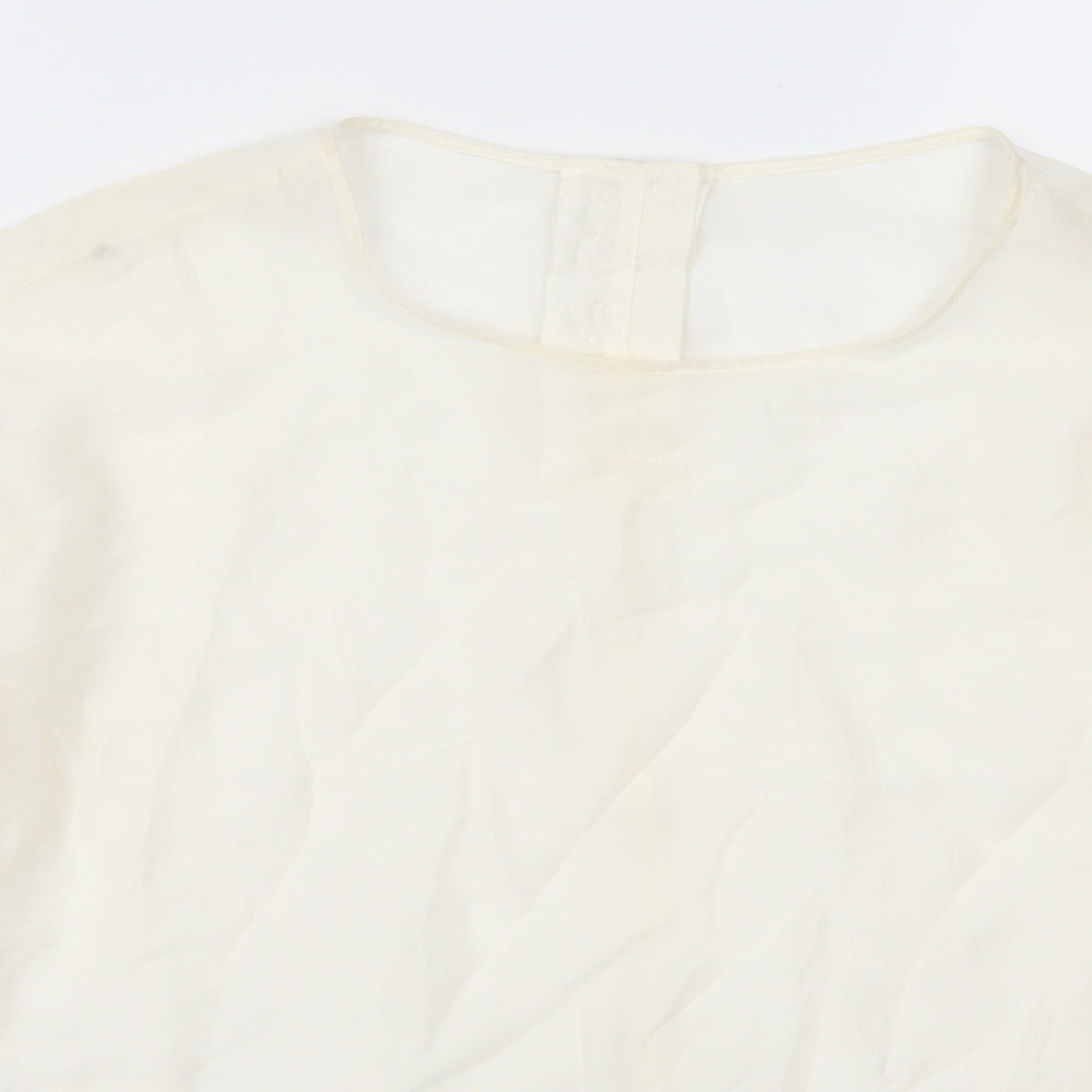 Marks and Spencer Womens Beige   Basic Blouse Size 8