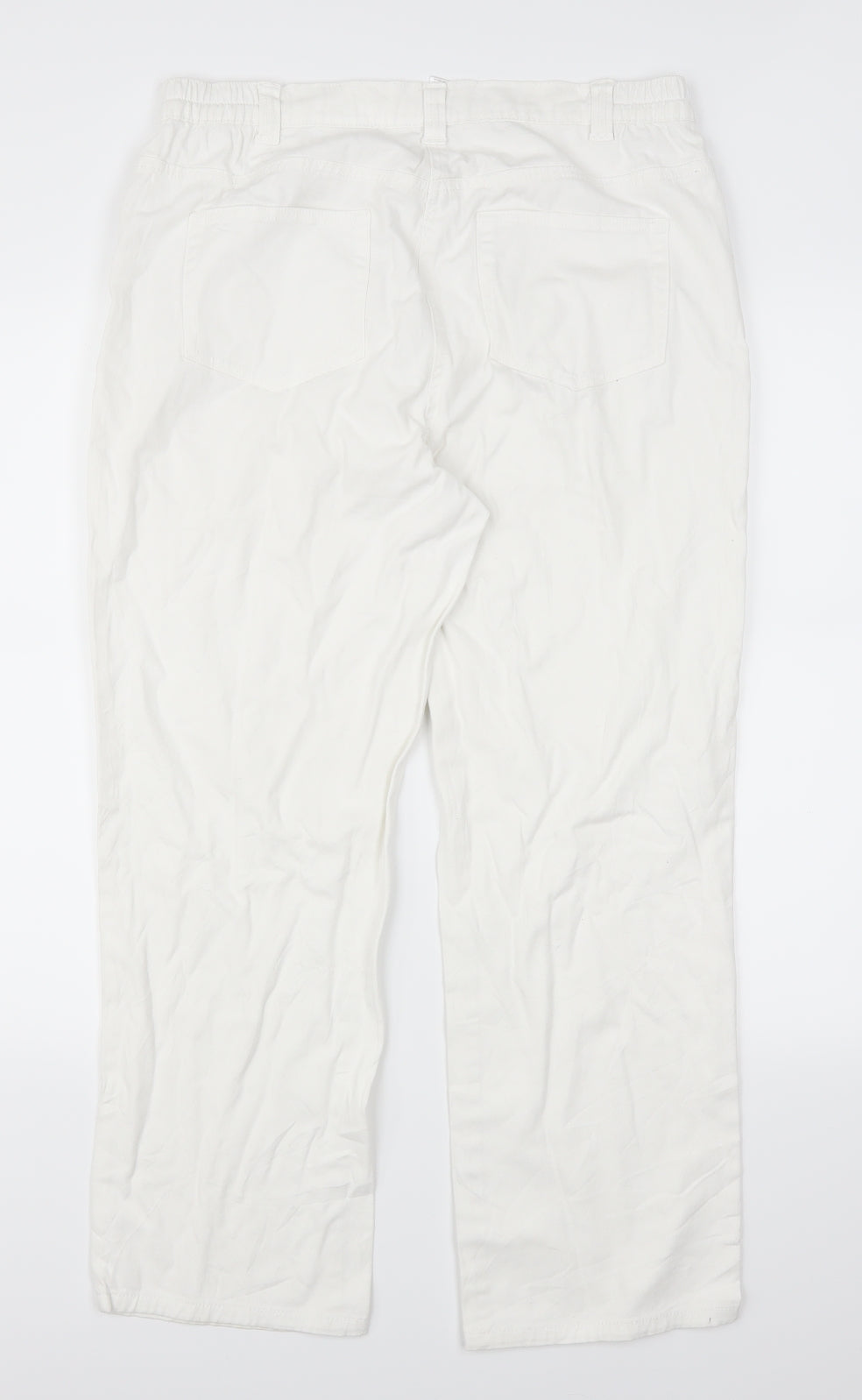 Damart Womens White  Denim Bootcut Jeans Size 14 L26 in