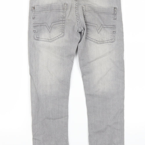 Preworn Boys Grey  Denim Straight Jeans Size 6 Years