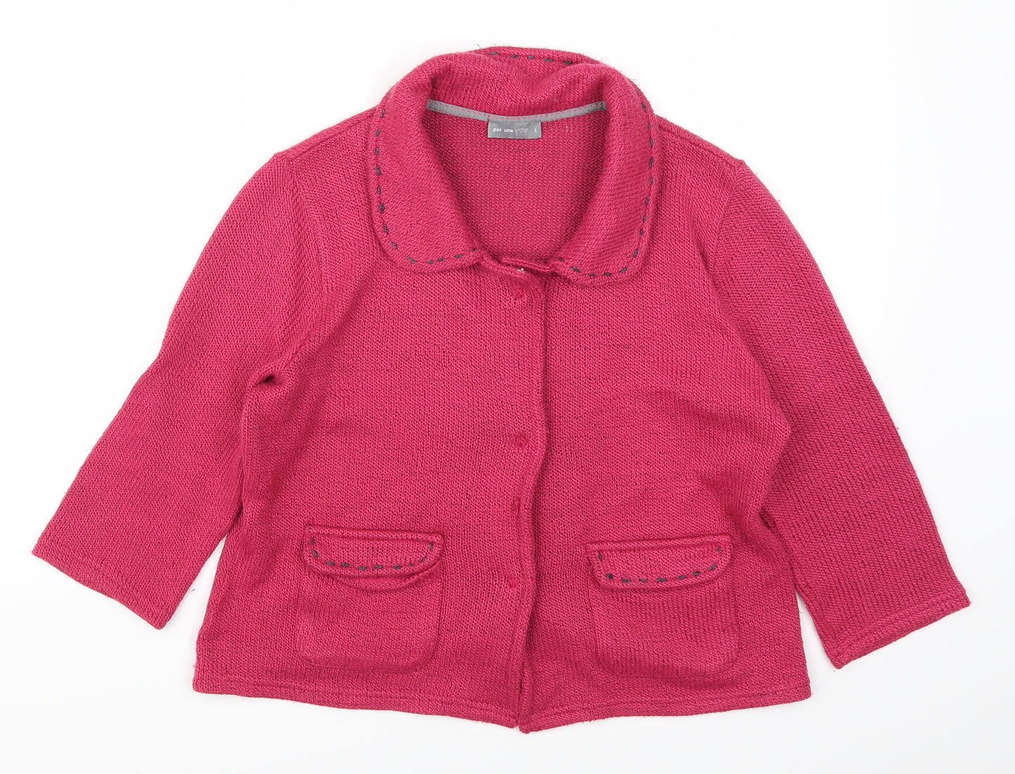 Per Una Womens Pink   Cardigan Jumper Size L