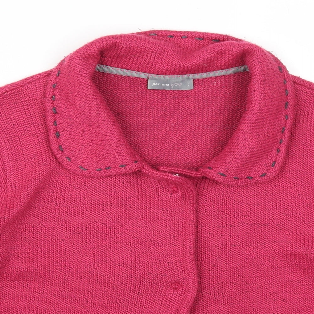 Per Una Womens Pink   Cardigan Jumper Size L