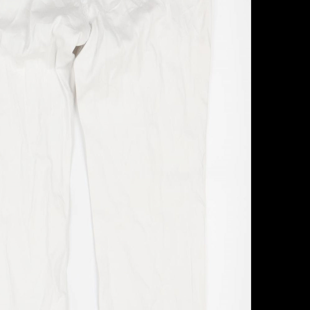 Primark Womens White  Denim Straight Jeans Size 16 L28 in