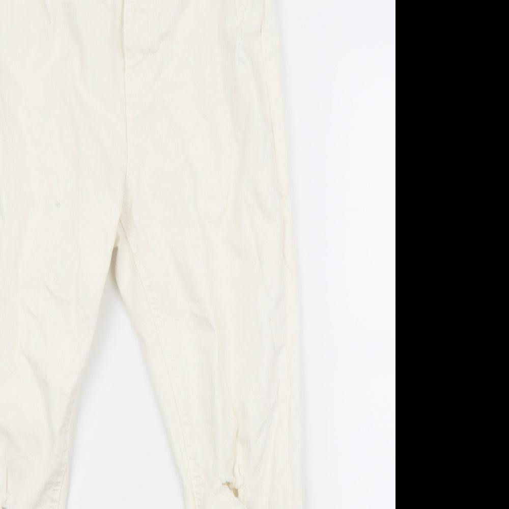 Primark Womens White  Denim Skinny Jeans Size 14 L27 in