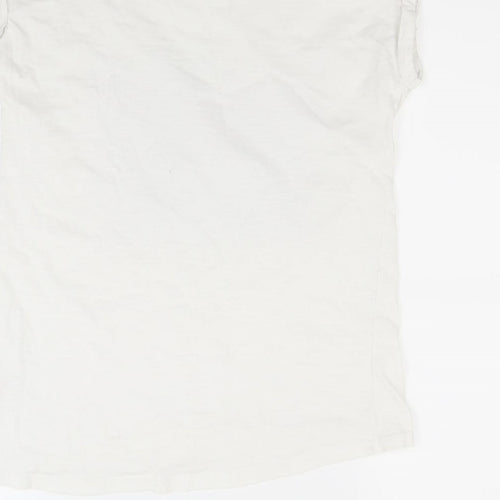 Nutmeg Girls White   Basic T-Shirt Size 12 Years  - Butterfly