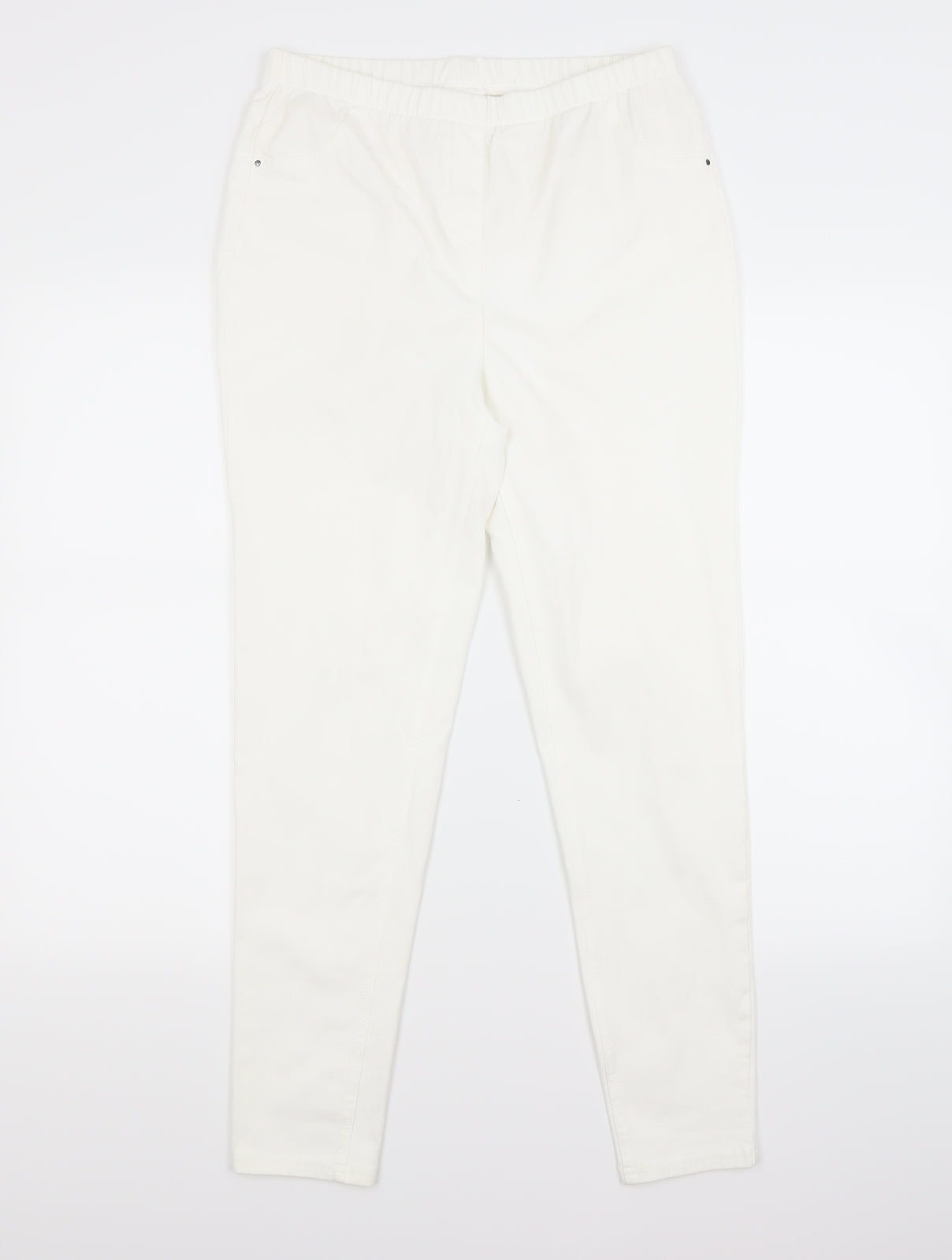Preworn Womens White  Denim Jegging Jeans Size 10 L27 in