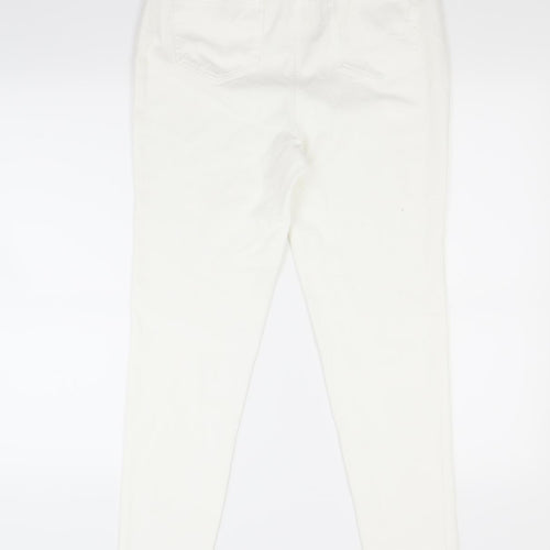 Preworn Womens White  Denim Jegging Jeans Size 10 L27 in