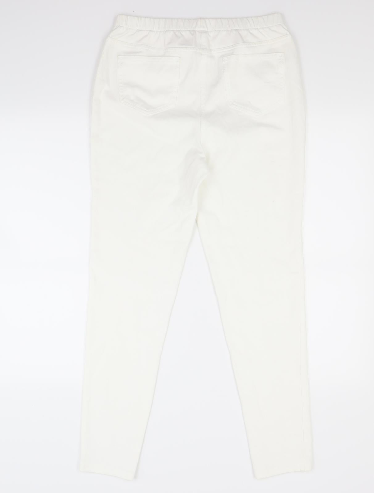 Preworn Womens White  Denim Jegging Jeans Size 10 L27 in