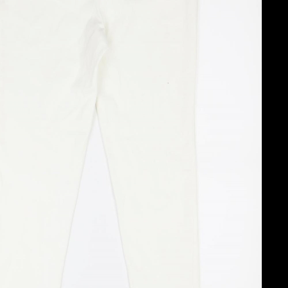 Preworn Womens White  Denim Jegging Jeans Size 10 L27 in