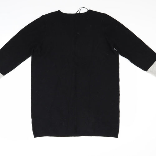 Marks and Spencer Womens Black  Rayon Jumper Dress  Size 16