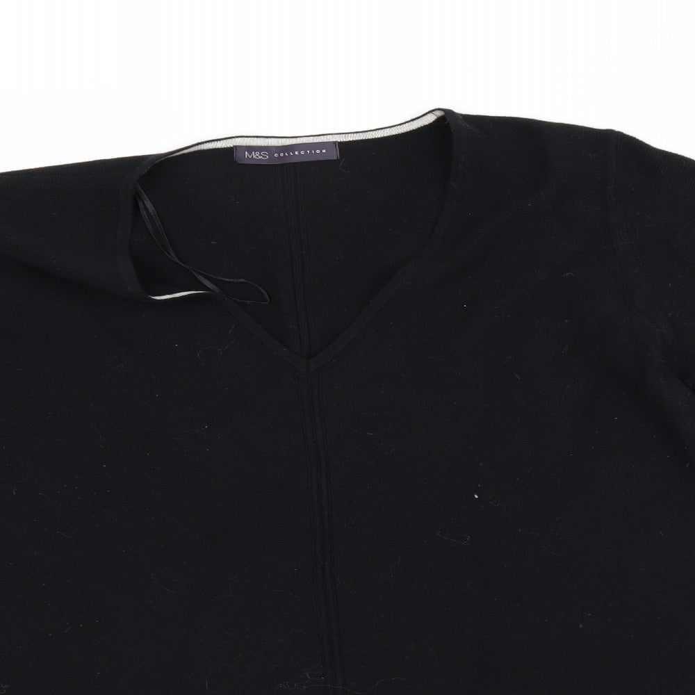 Marks and Spencer Womens Black  Rayon Jumper Dress  Size 16