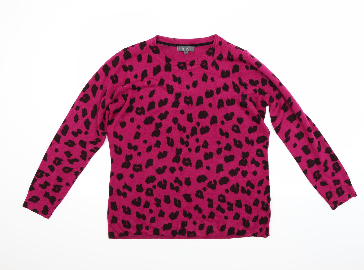 Per Una Womens Purple Animal Print  Pullover Jumper Size 18