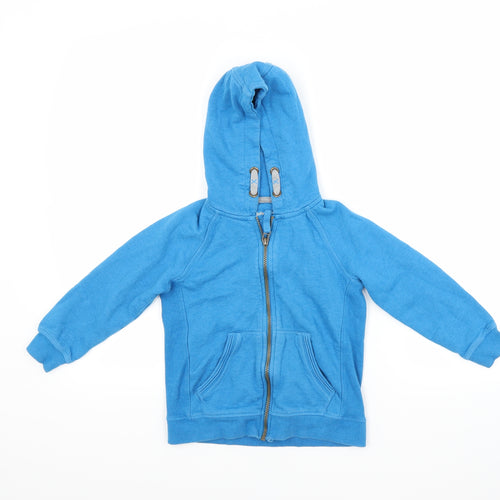 John Lewis Boys Blue   Full Zip Hoodie Size 6 Years